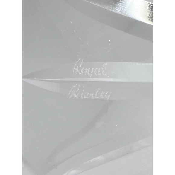 ROYAL BRIERLEY, Beautifully Cut Round Candy/Nut/Serving Bowl, 7 1/2” Signed - Picture 6 of 6